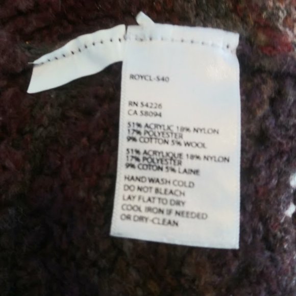 Royal Robbins women's size L burgundy multicolored cardigan sweater - Picture 13 of 14